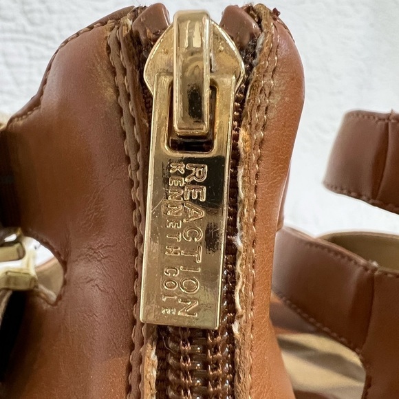 Kenneth Cole “Hit It” Brown Ankle Strappy Stack Block Heel Sandal, Size 6.5 - Picture 5 of 9